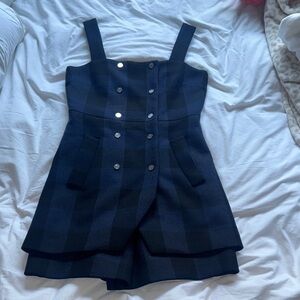 Maje blue and black romper